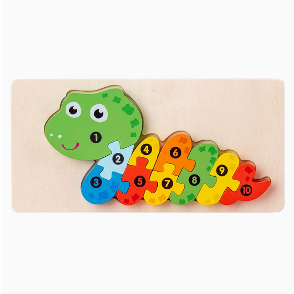 Wooden Number Jigsaw Puzzle for Kids