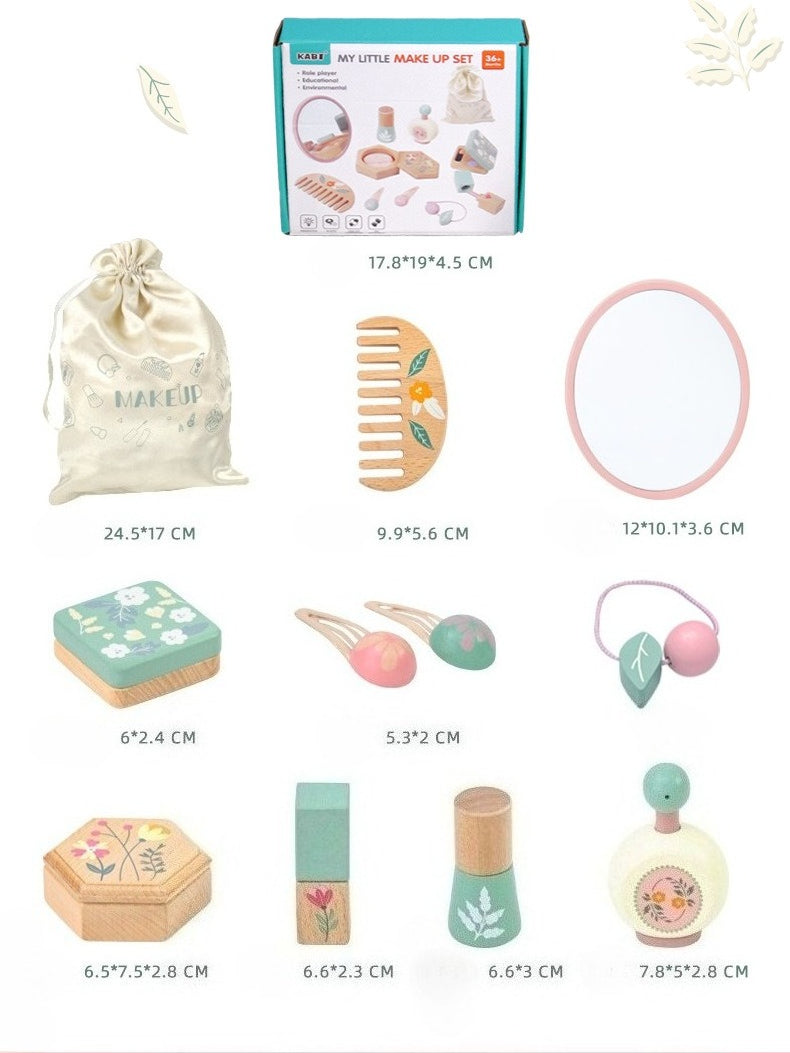 "Little Stylist" Wooden Make-Up & Beauty Kit with Bag Fantastik Curios