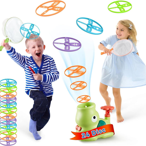 Elephant Flying Disc Launcher Set with Catching Nets