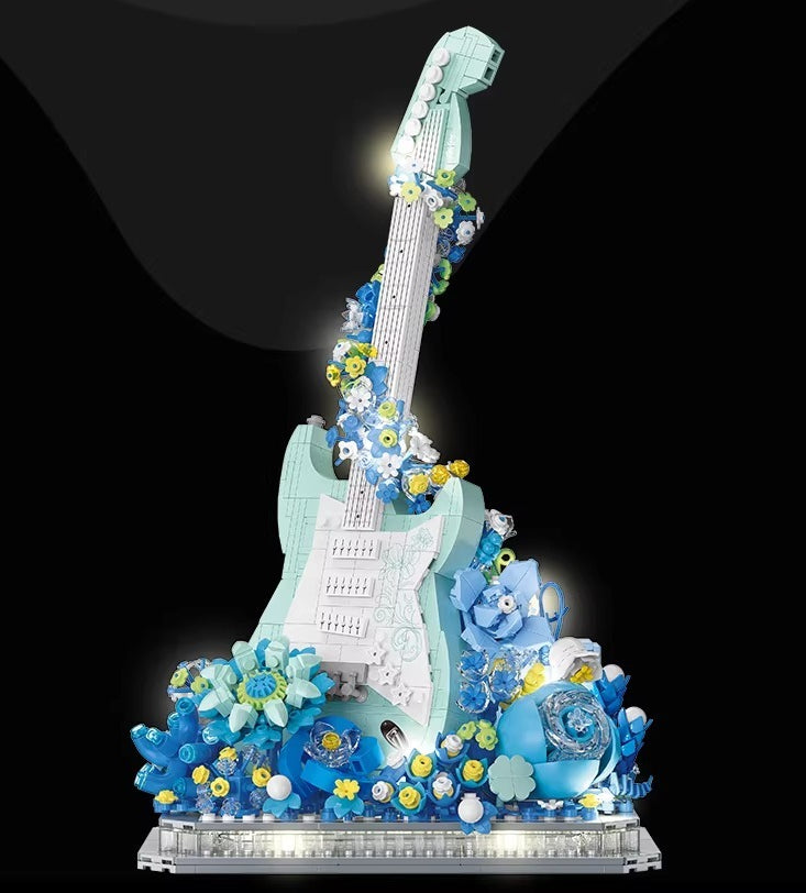 Guitar Floral Building Block Set