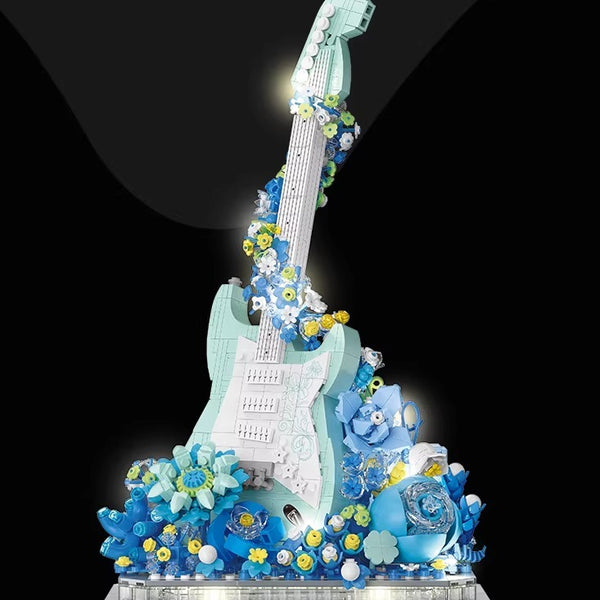 Guitar Floral Building Block Set