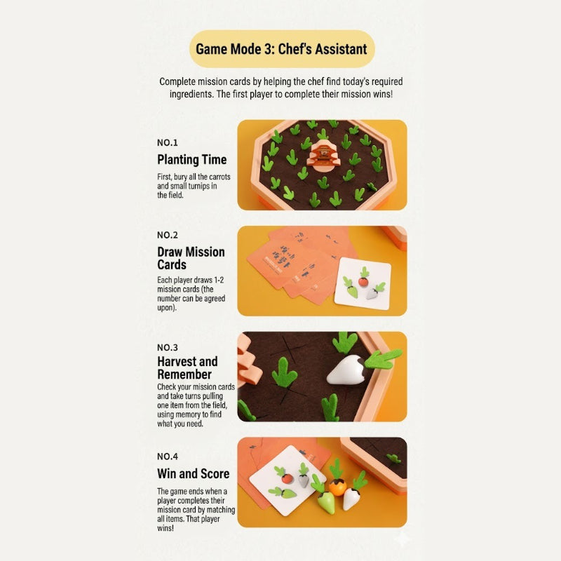 Pull Out Radish Memory & Coordination Game