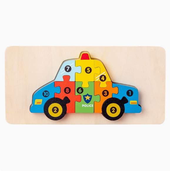 Wooden Number Jigsaw Puzzle for Kids