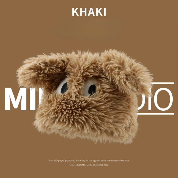 Fluffy Wide-Eyed Puppy Hat