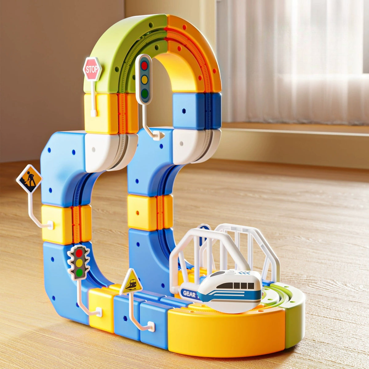 90-Piece Electric Levitation Gear Track Train Set