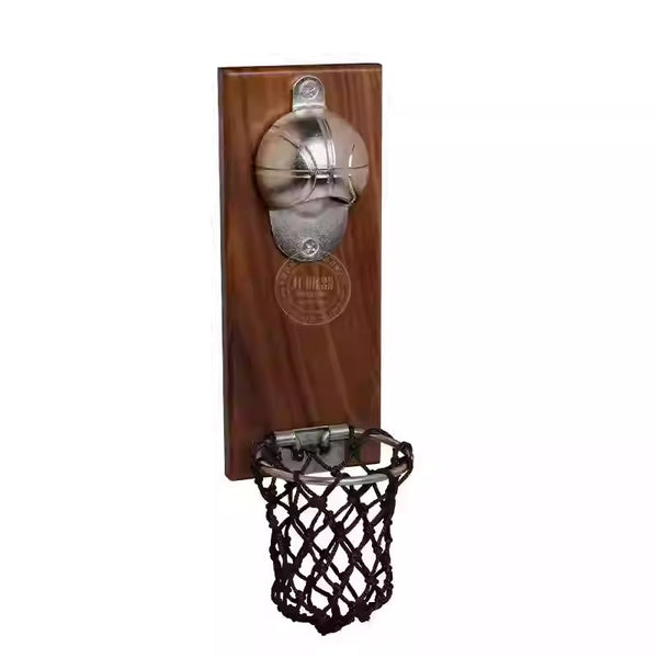 Basketball Themed Bottle Opener and Fridge Magnet Set