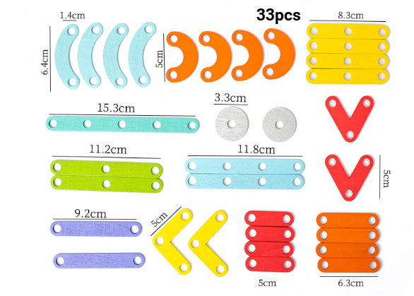 36-Peg Creative Shape and Structure Building Set