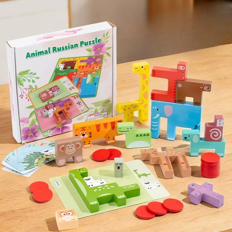 Animal Stacking Fun Wooden Block Puzzle Game