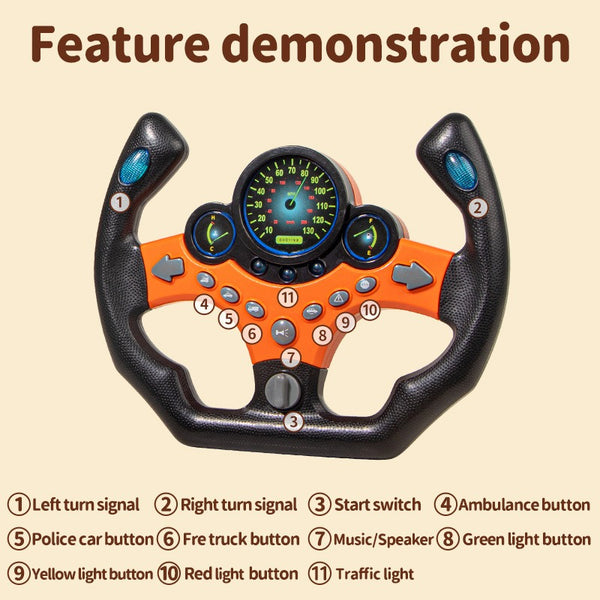 Interactive Driving Steering Wheel Toy for Kids
