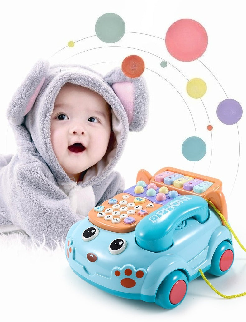 Toddler Interactive Telephone Car with Music and Lights