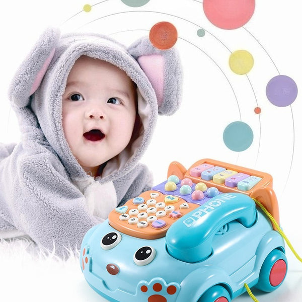 Toddler Interactive Telephone Car with Music and Lights