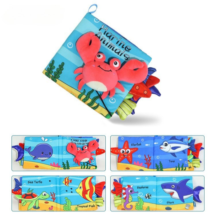 Soft Animal Tail Sensory Activity Book for Babies