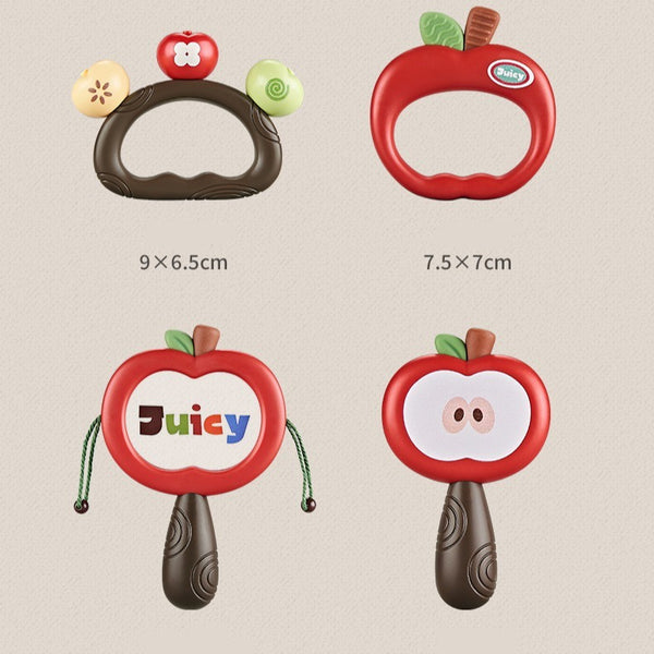 Apple Baby Rattle & Teether Gift Set (4 Pieces)