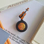 Retractable Violin Musical Bookmark