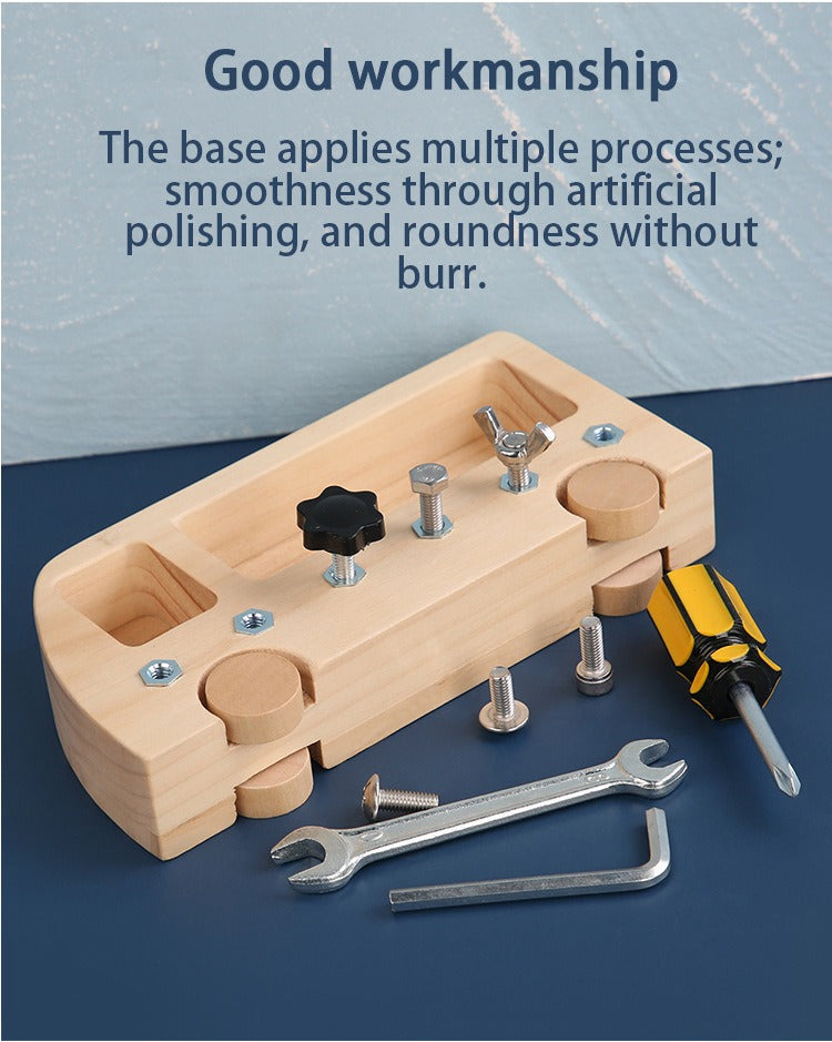 Wooden Busy Bus with Tools Activity Toy