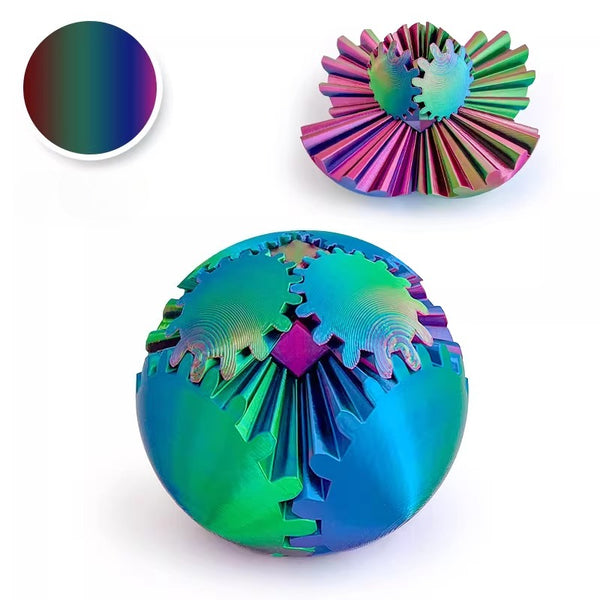 Kinetic 3D Printed Infinite Gear Sphere