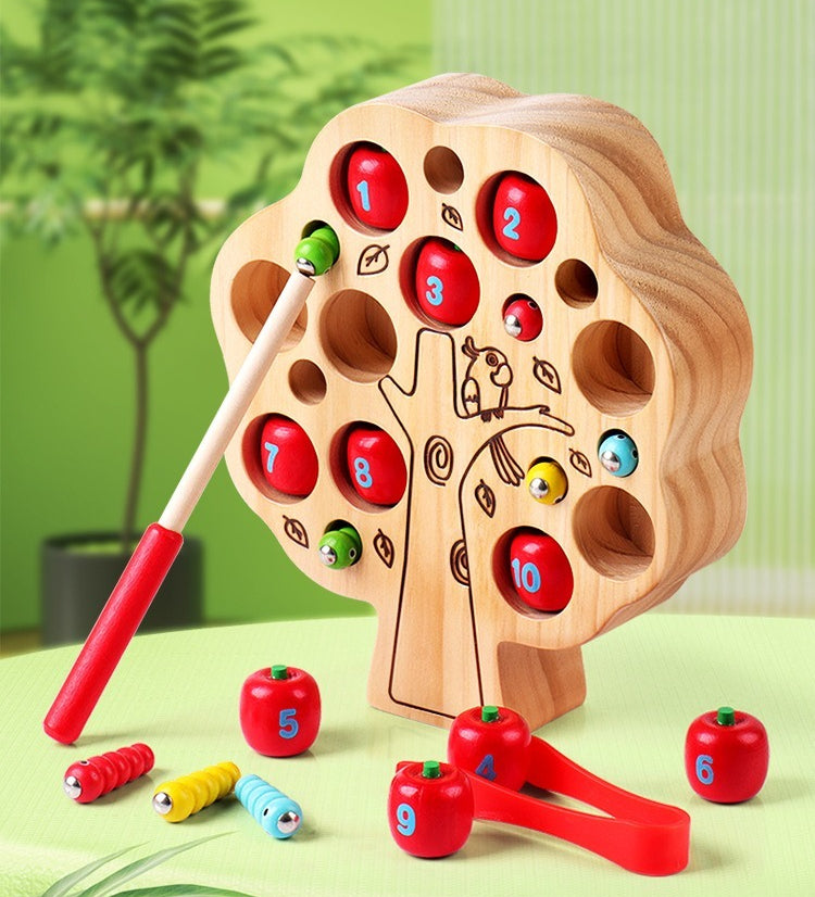 Magnetic Apple Tree Counting and Catching Toy