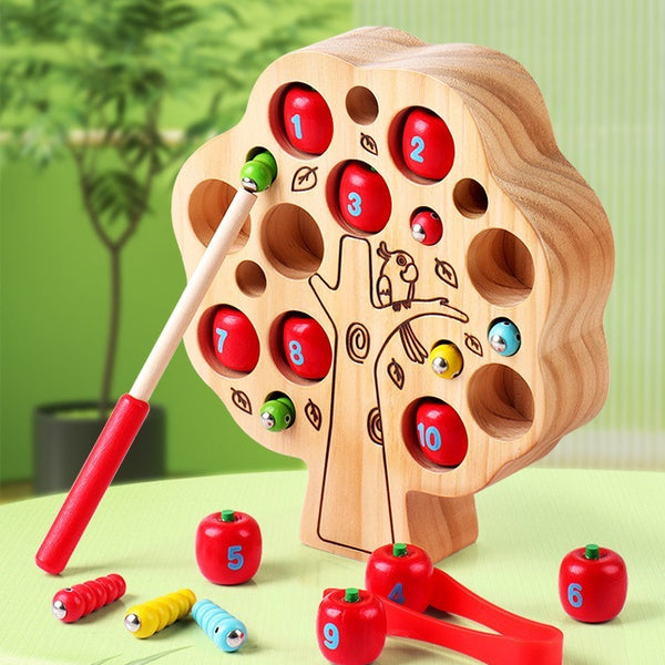 Magnetic Apple Tree Counting and Catching Toy