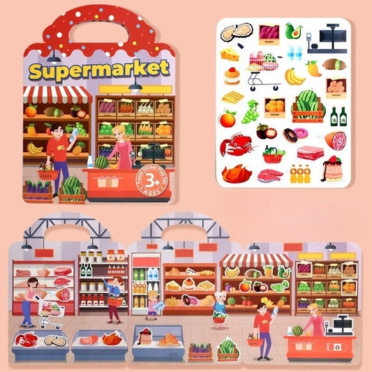 Reusable Travel Sticker Book Activity Kit