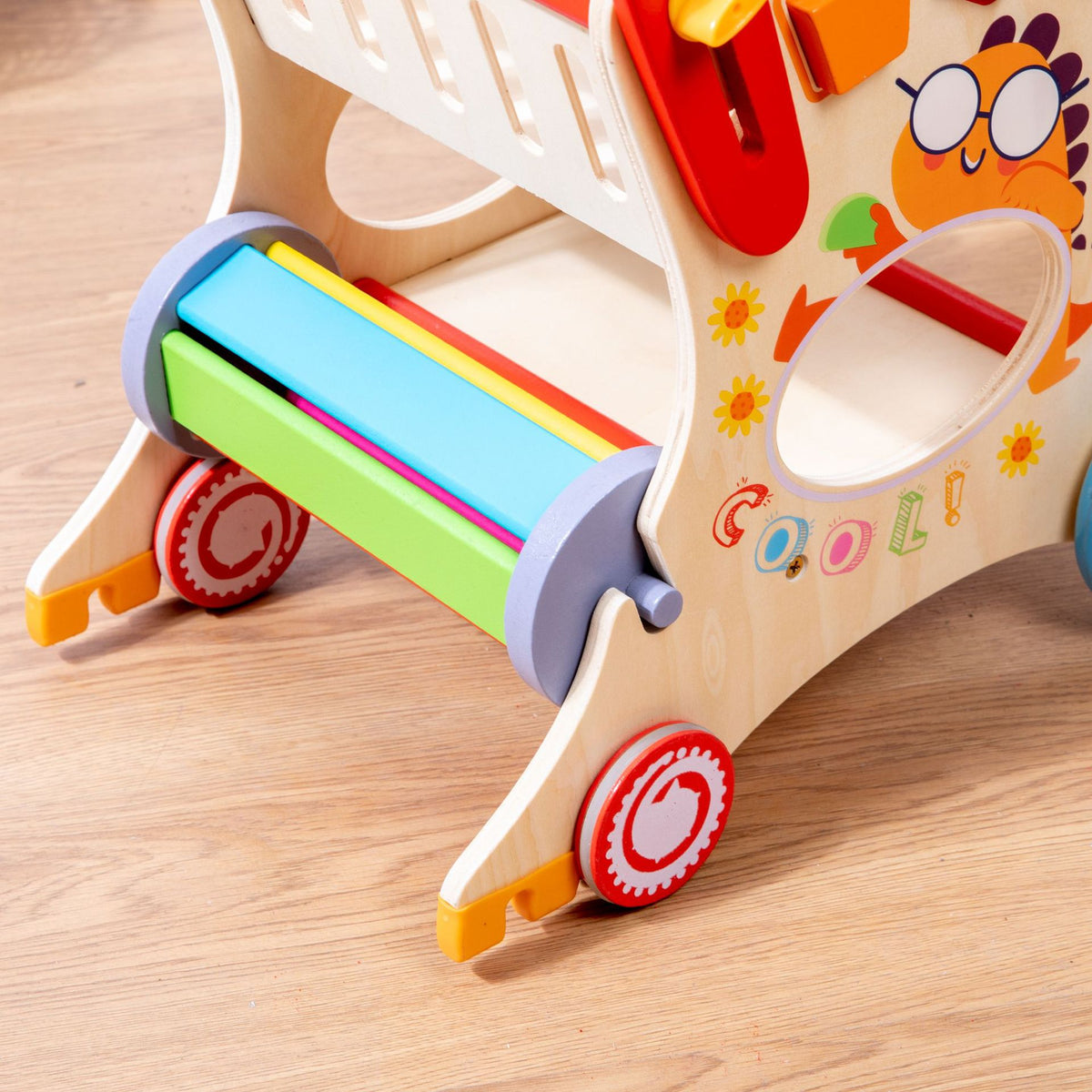 The Little Shopper 2-in-1 Walker & Trolley | Wooden Activity Cart