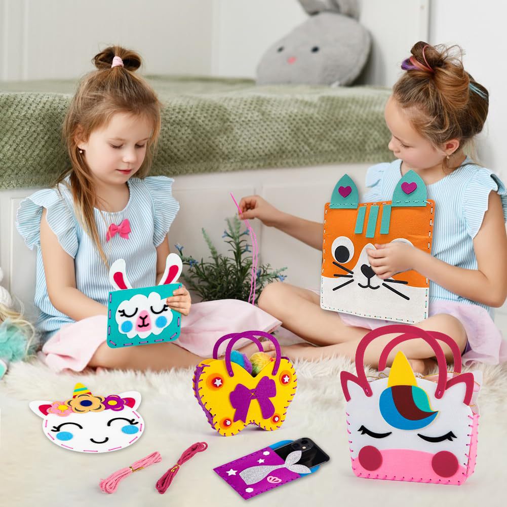 My First Sewing Kit: 8-Pack Animal & Fashion Felt Crafts