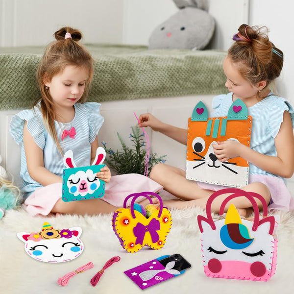 My First Sewing Kit: 8-Pack Animal & Fashion Felt Crafts