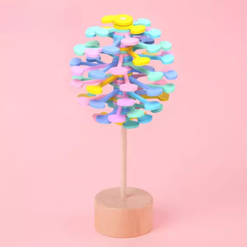 Wooden Rotating Spiral Lollipop Toy