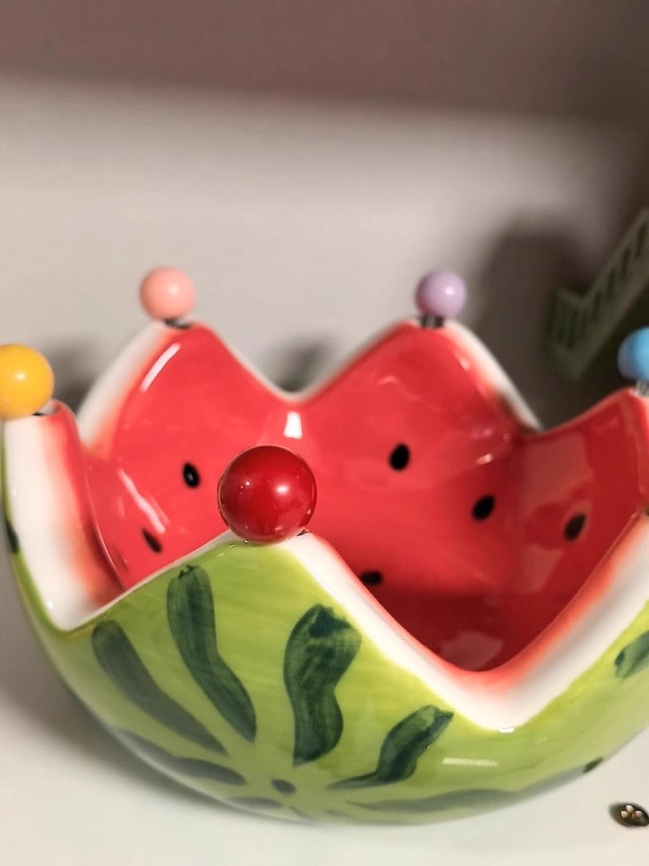 Watermelon Ceramic Fruit Fork Set
