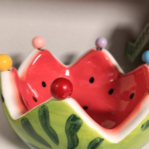Watermelon Ceramic Fruit Fork Set