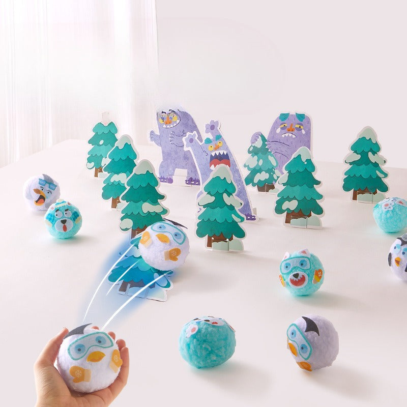 Indoor Snowball Fight & DIY Creative Play Set (24 Soft Balls)