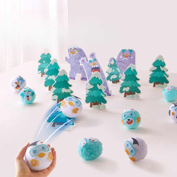 Indoor Snowball Fight & DIY Creative Play Set (24 Soft Balls)