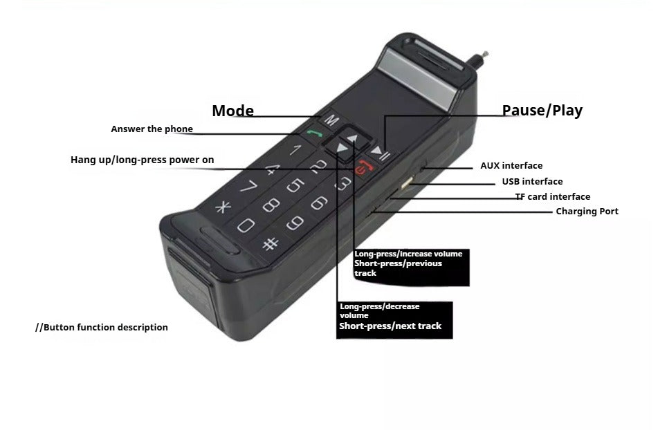 Retro Brick Mobile Phone Bluetooth Speaker