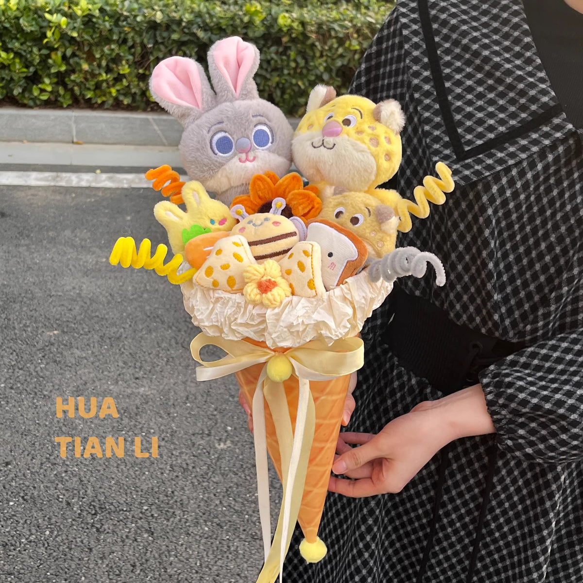 Zootopia Character Ice Cream Plush Bouquet
