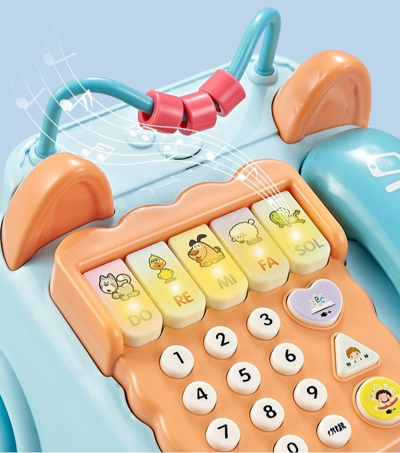 Toddler Interactive Telephone Car with Music and Lights