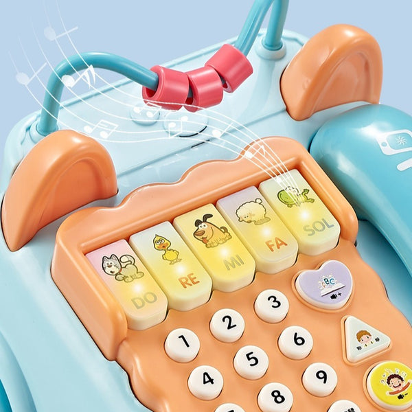 Toddler Interactive Telephone Car with Music and Lights