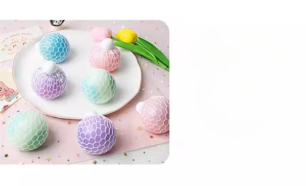 Tri-Color Mesh Grape Squish Ball