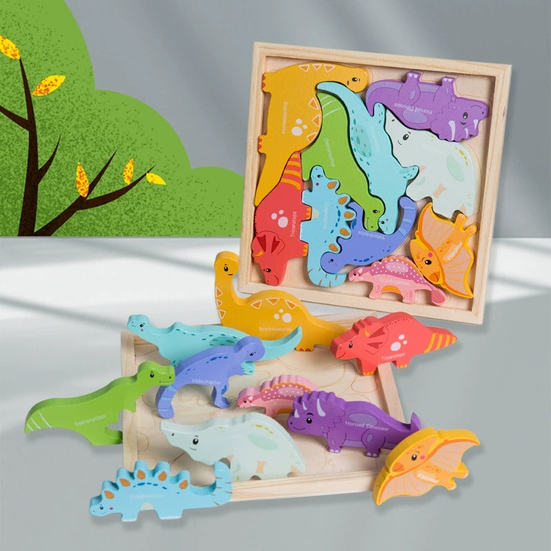 Montessori Wooden Puzzle Set for Young Children