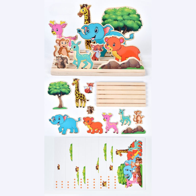 Wooden Early Learning Scene Puzzle Kit