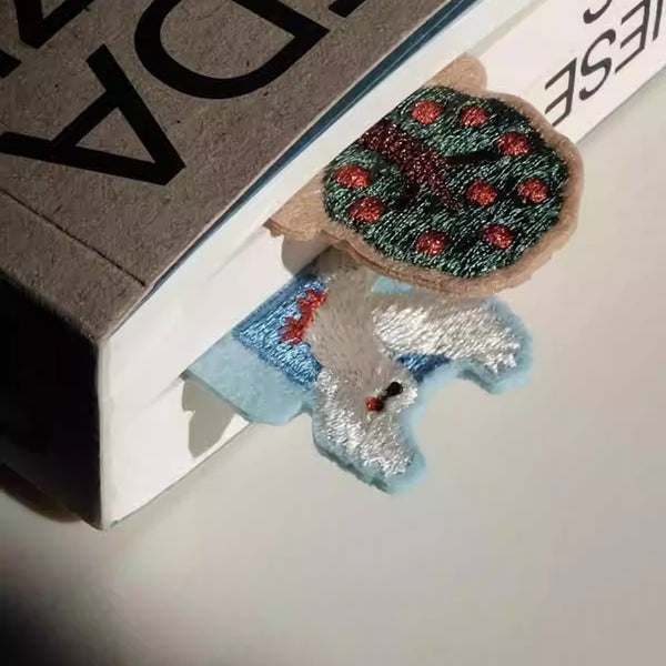 Embroidered Wool Felt Bookmark