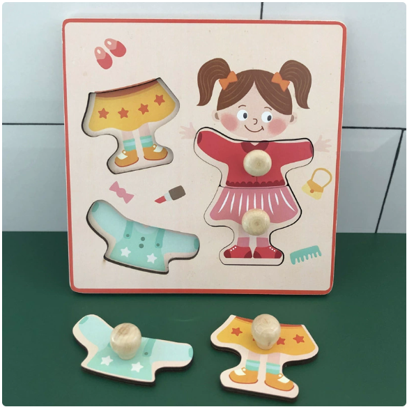 Wooden Peg Puzzle for Early Learning