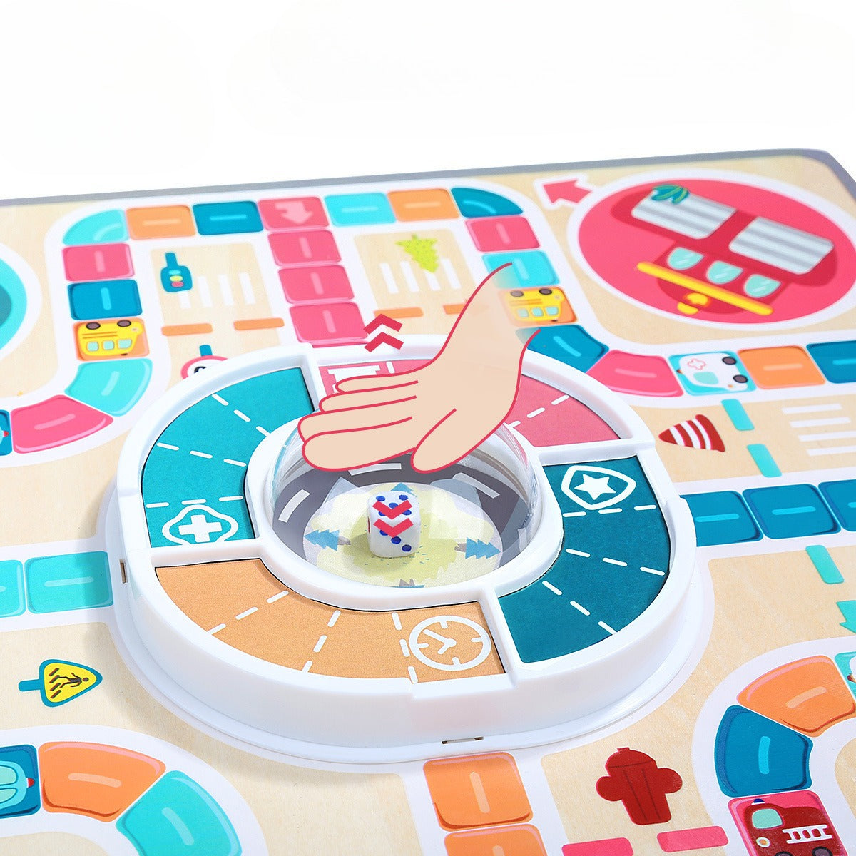 Traffic City 2-in-1 Wooden Board Game