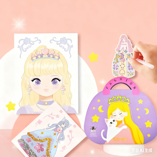 The Ultimate Princess Craft Handbag: 4-in-1 Travel Art Kit