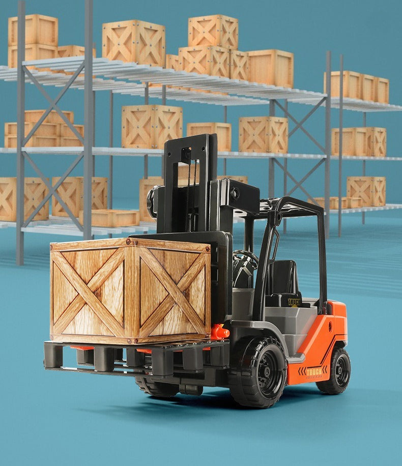 Manual Lift Inertia Forklift Toy with Pallet and Hook