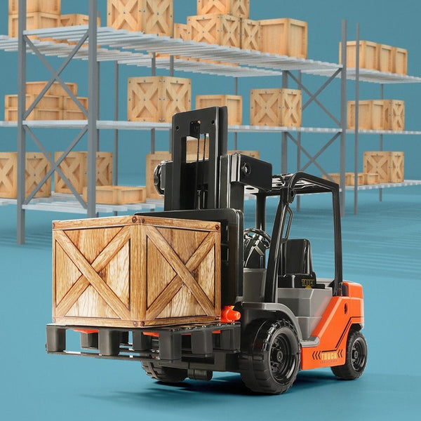Manual Lift Inertia Forklift Toy with Pallet and Hook
