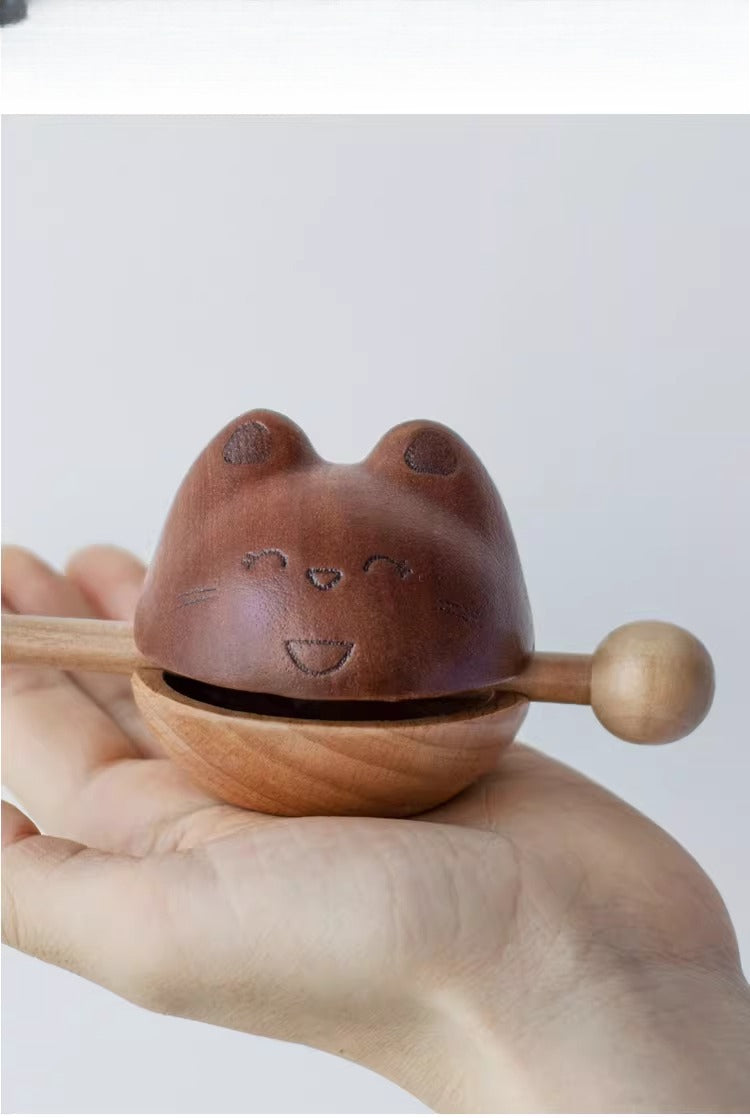 Wooden Cat Desktop Zen Percussion Block
