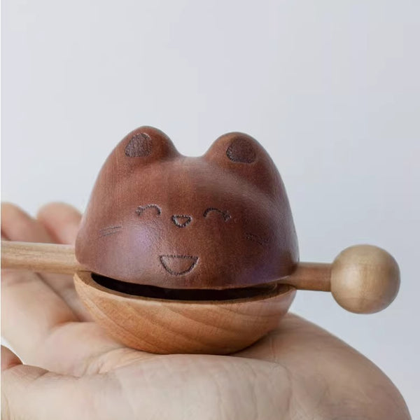 Wooden Cat Desktop Zen Percussion Block