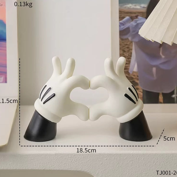 Mickey Style Heart Hands Ornament