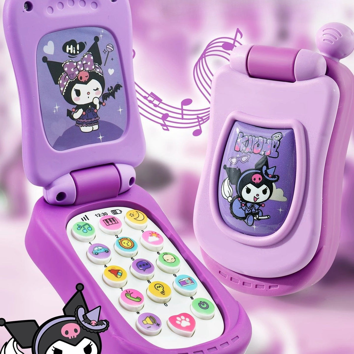 Musical Flip Phone Toy with Sound and Lights