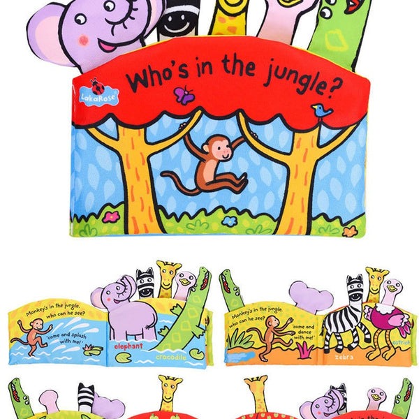 LakaRose Baby Sensory Soft Book - Crinkle & Squeak Animals