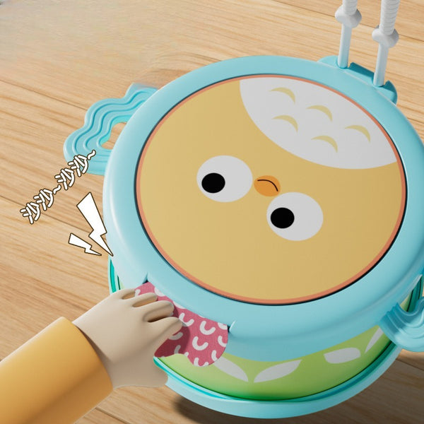 Little Owl Dual-Sided Musical Drum & Percussion Set
